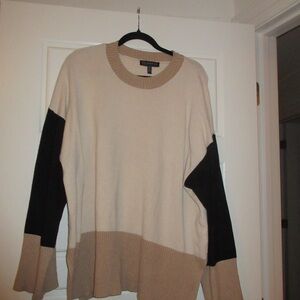 Eloquii Cream and Black Sweater